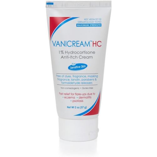 Vanicream 1% Hydrocortisone Anti-Itch Cream - 2 oz - Maximum OTC-Strength Formula for Sensitive Skin
