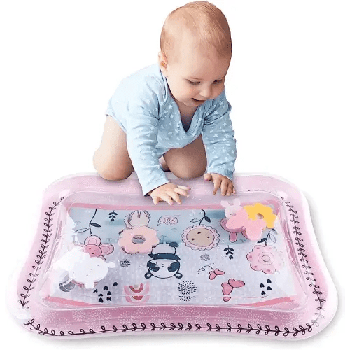 The Peanutshell Tummy Time Water Play Mat Girls or Boys - High Contrast Sensory Developmental Toy, Newborn & Infant Baby Toys 0-6 Months, Unisex New Born Baby Essentials Must Haves - Happy Garden