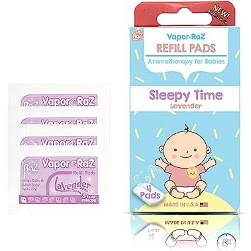RaZbaby Vapor-RaZ Refills/Baby Sleepy Time & Relax/Use at Home & on The go/All Natural Lavender Oils / 4 Refills