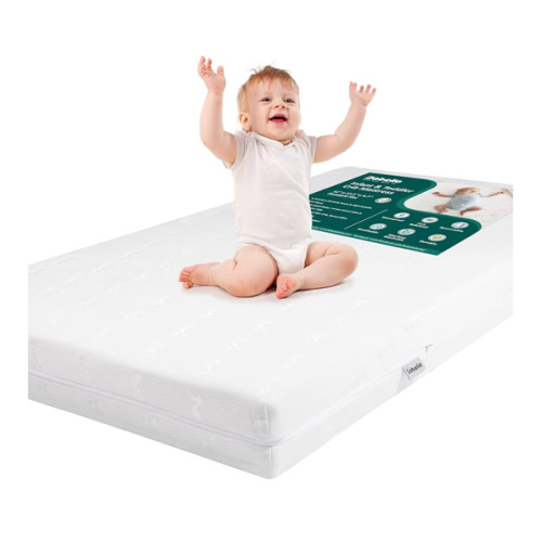 BABELIO Breathable Crib Mattress, Dual-Sided, Memory Foam, Waterproof, Removable and Machine-Washable Cover, for Toddler and Baby 52" x 27.5"