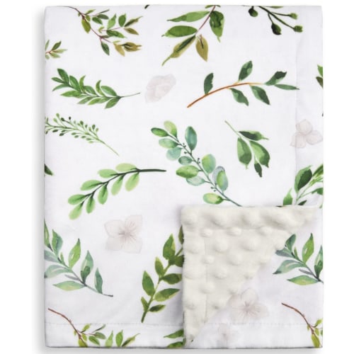 Baby Blanket for Nursery, 30 x 40 Inch, Floral Leaf