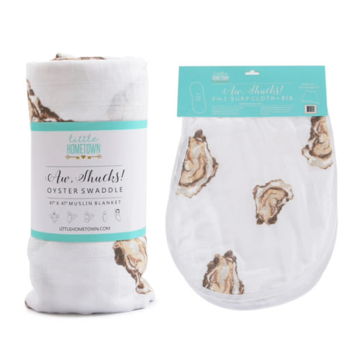 Oyster Baby Muslin Swaddle & Burp Cloth | Save 10%