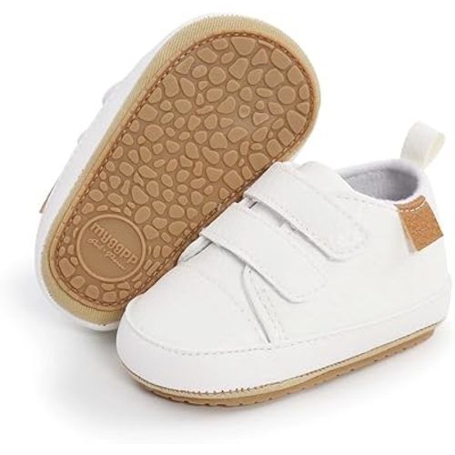 Baby Boys Girls Shoes Non-Slip Rubber Sole High-Top PU Leather Sneakers Infant First Walking Shoes Toddler Crib Shoes Newborn Loafers Flats.
