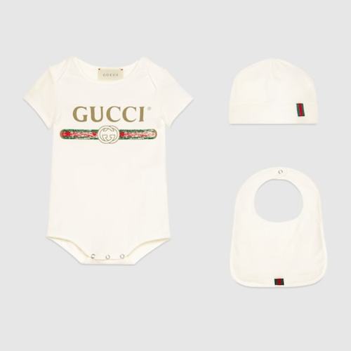 Baby Gucci logo cotton gift set
