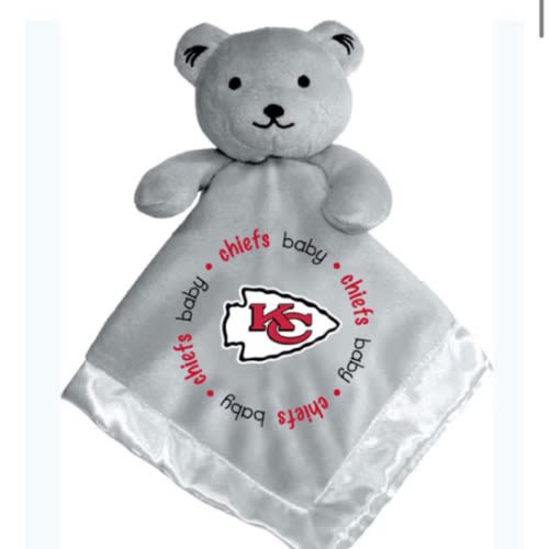 Kansas City Chiefs Security Bear Baby Blanket - GRAY