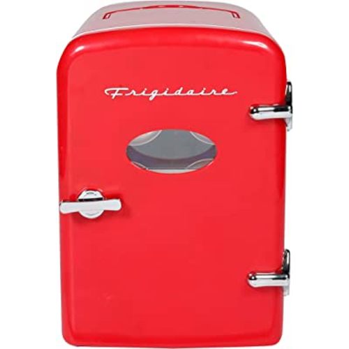Frigidaire EFMIS175-RED Portable Mini Fridge-Retro Extra Large 9-Can Travel Compact Refrigerator, 5L, RED