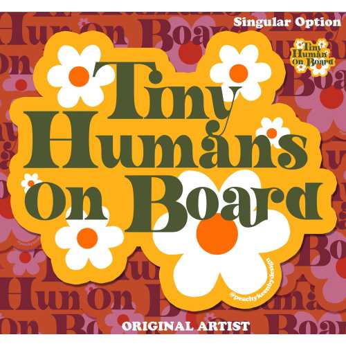 MAGNET Tiny Humans On Board! & Tiny Human On Board! | Fridge Car Magnet, Decorative Magnet, Car Decal, Weatherproof Magnet 5"