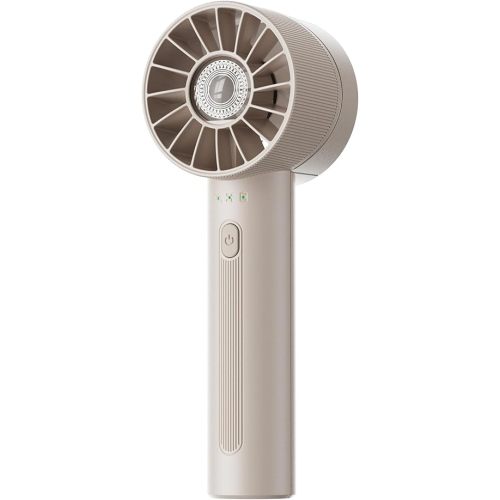 Portable Fan, Mini Handheld Turbo Fan, 4 Speed High Velocity Personal Fan [Max 16H Cooling Time], Rechargeable Purse Fan Travel Essentials Must Haves for Vacation/Beach/Trip Beige