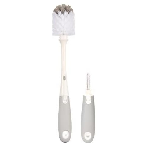 Oxo Tot Bottle Brush with Nipple Cleaner and Stand, Gray
