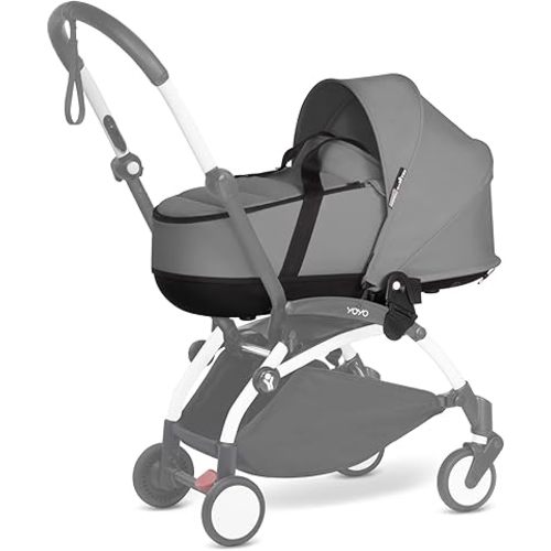 Babyzen YOYO 0+ Bassinet, Grey - Includes Thick Double Mattress, Ventilated Shell & Canopy - Requires YOYO2 Frame (Sold Separately)