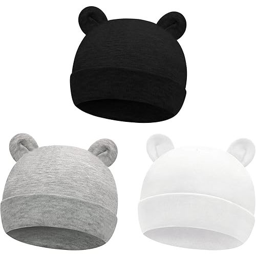 Sarfel Newborn Baby Boy Hats Cotton Baby Beanie Hospital Girl Hat Infant 0-6 Months Unisex