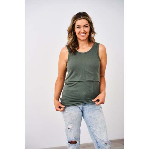 Latched Mama Ribbed Nursing Tank