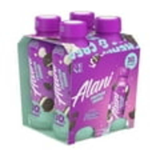 Alani Nu Protein Shake, Cookies & Cream, 12 fl oz, 4 Pack, Bottles, 30g Protein, Gluten Free