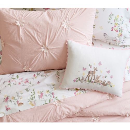 AERIN Embroidered Fawn Personalized Pillow