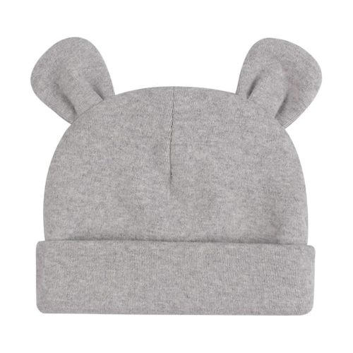 Duoyeree Baby Hat Newborn Hat Adorable Cotton Bear Ear Beanie Cap for Infant Girl Boy 0-6 Months,Grey