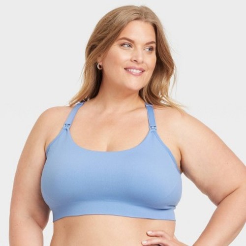 Women's Nursing Yoga Bra - Auden™ Blue Twilight 1X