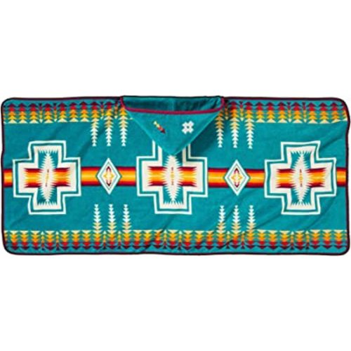 PENDLETON Printed Hooded Baby Towel Harding Teal One Size