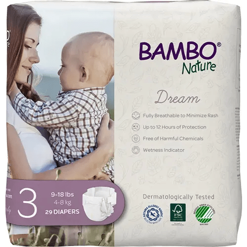 Bambo Nature Premium Baby Diapers (SIZES 0 TO 6 AVAILABLE), Size 3, 29 Count