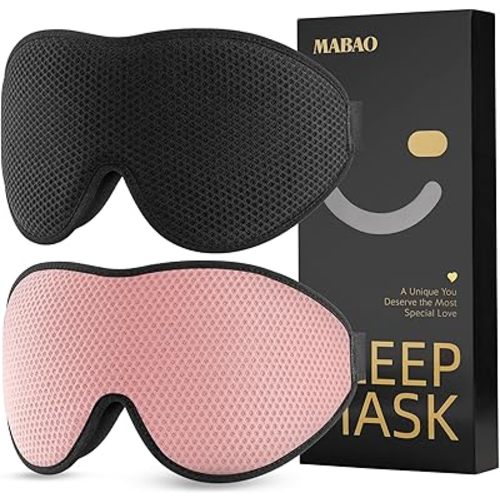 2-Pack Eye Mask for Sleeping, Women & Men