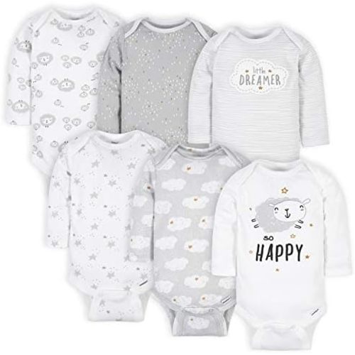 Gerber Unisex Baby 6 Pack Long-sleeve Onesies Bodysuit