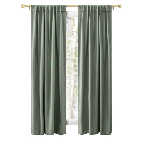 Brayden Studio® Cedarpoint Elegant Striped Design Rod Pocket Room Darkening Curtain Panel & Reviews | Wayfair