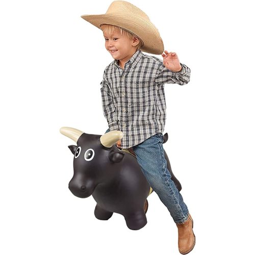 Big Country Toys Lil’ Bucker Bull Kids Toys - Rodeo Ride On Toys for 18 Months to 3+ Years - Bouncy Animals for Toddlers - Inflatable Kids Hopper Toy with Hand Pump