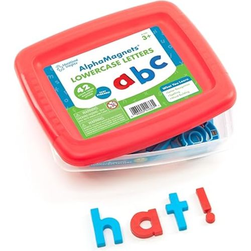 Educational Insights Color-Coded Lowercase AlphaMagnets, Set of 42 Magnetic Lowercase Letters: Perfect for Homeschool, Preschool Readiness & Classroom, Ages 3+