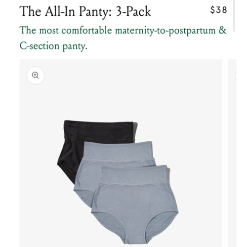Bodily All-In Panty 3-Pack for Postpartum & C-Sections