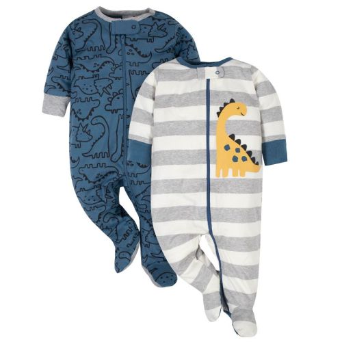 Gerber Baby Boys' Footed Pajamas, 2-Pack