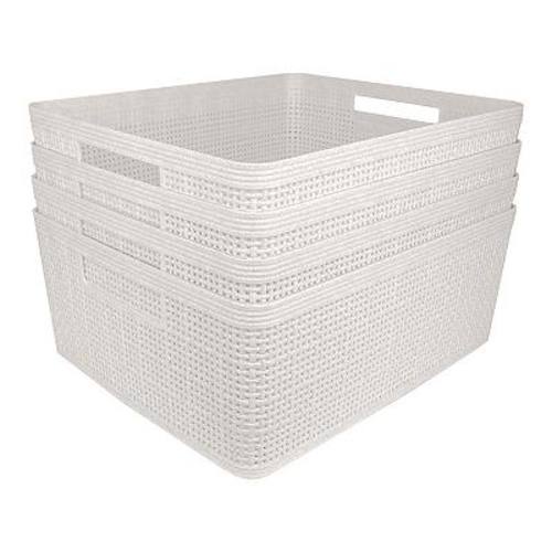 Belle Maison 4-pk. Medium Rectangle Wheat Bins