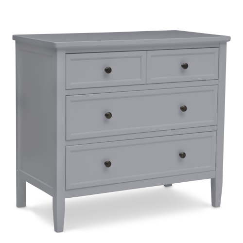 Delta Children Epic 3 Drawer Dresser with Interlocking Drawers, Grey