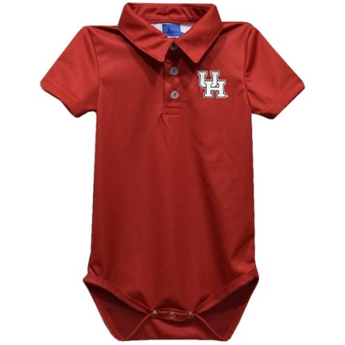 Houston Cougars Vive La Fete Infant Polo Bodysuit - Red