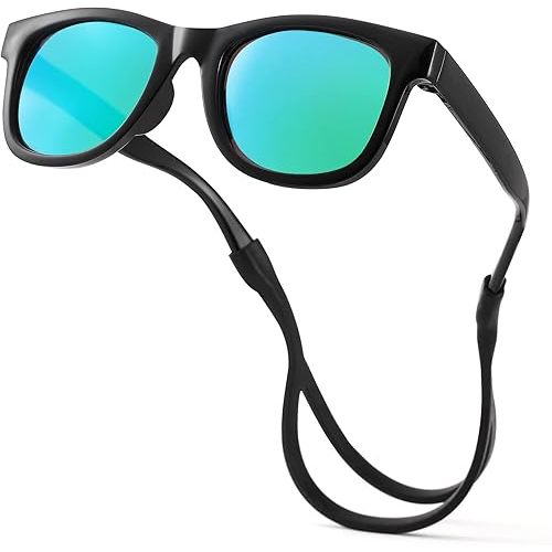 COASION Bendable Flexible Polarized Newborn Baby Sunglasses with Silicon Strap for Infant Boys Girls Age 0-12 Months CA9042