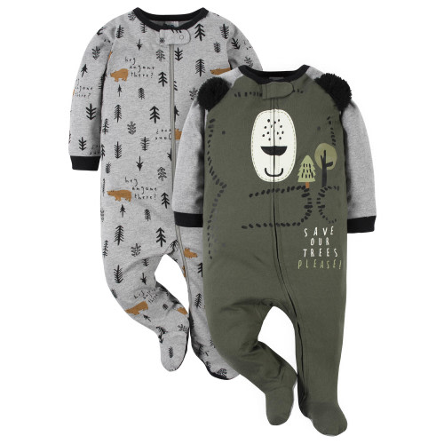Gerber Baby Neutral Sleep ´N Play Footed Pajamas, 2-Pack, Sizes Preemie - 6/9 Months