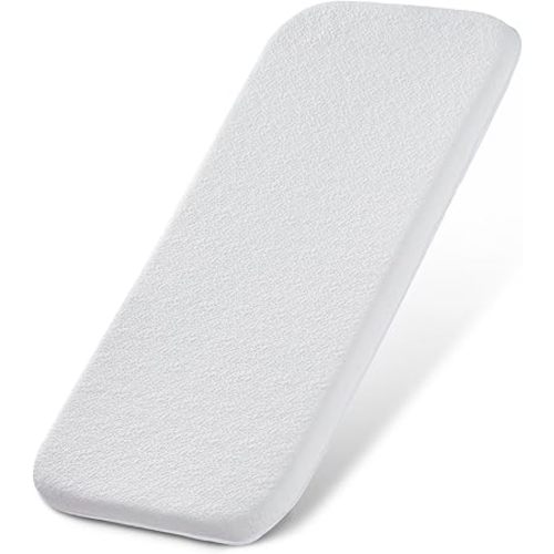 ANGELBLISS Bassinet Mattress Topper, Gel Memory Foam Mattress with Removable Cover Fit for Cradle and Moses Basket (32" x 16"), Waterproof Breathable Soft Bassinet Mattress