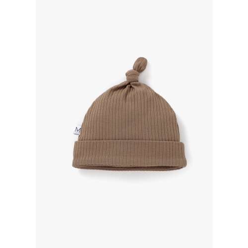 Organic Cotton Knot Hat, Ribbed Knotted Baby Beanie, Baby Shower Gift