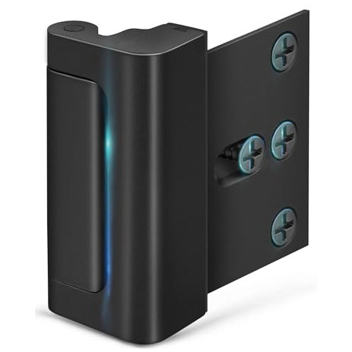 Home Security Door Reinforcement Lock - Child Proof High Security Door Lock Front Door Locks for Kids Safety Withstand 800 lbs Top Door Latch Lock Flip Door Guardian for Inward Swinging Inside Door