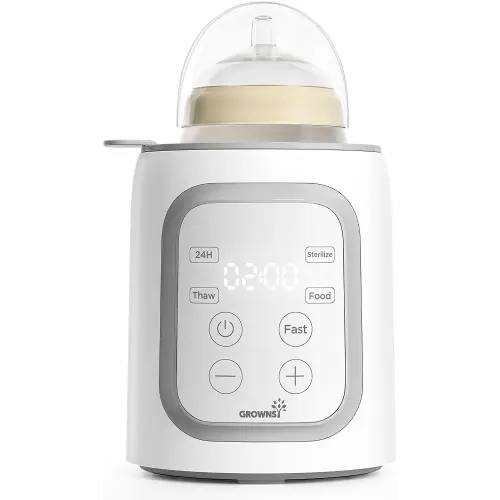 Grownsy 8-in-1 OG Fast Bottle Warmer with Timer, Gray