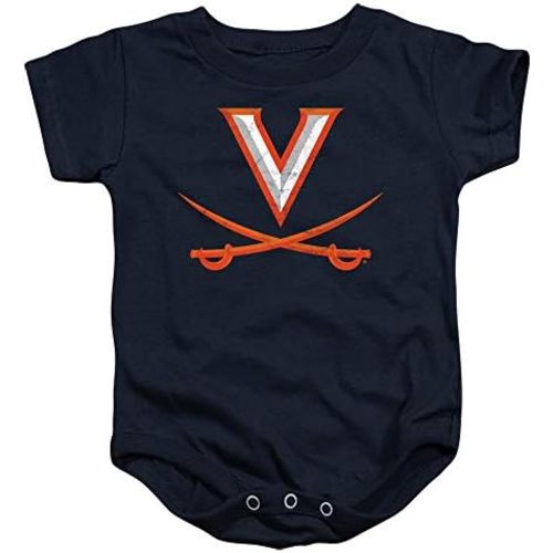 University of Virginia Official Distressed Primary Unisex Infant Snap Suit for Baby