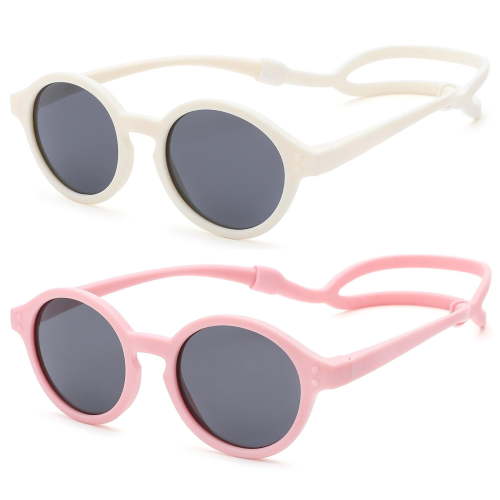 Polarized Baby Sunglasses with Strap - Unbreakable Infant Sunglasses for Newborn Toddler Boys Girls Age 0-24 Months