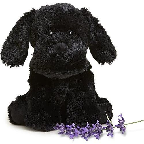 warmies Microwavable & Weighted Stuffed Animals, Black Lab - Heated Stuffed Animal Plushie for Warmth & Comfort - Cute Soft Plush Toys for Adults & Children (Boys, Girls, Babies & Toddlers)
