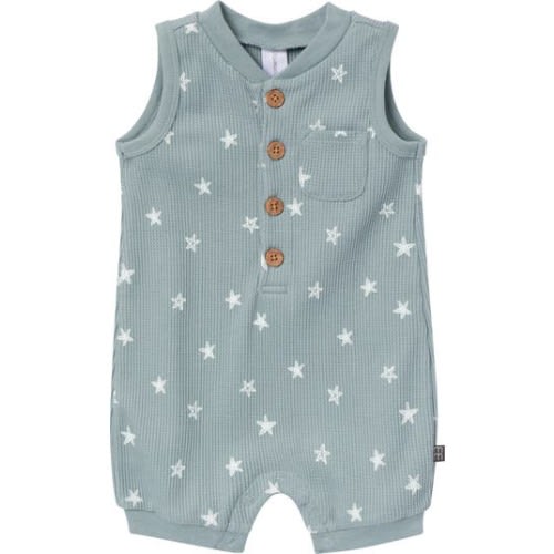 Sleeveless Short Romper, 0-3M