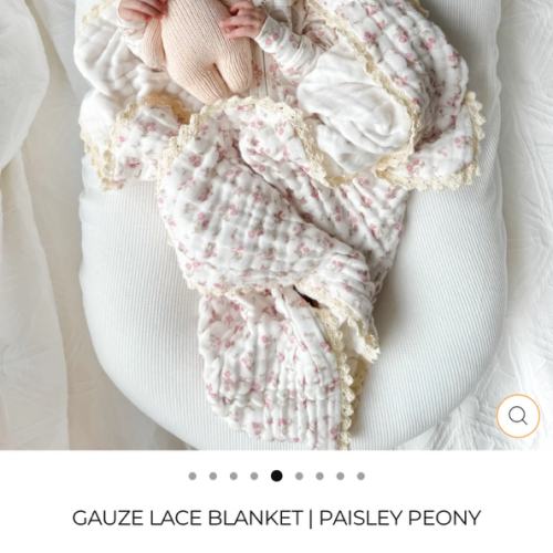 Gauze Lace Blanket | Paisley Peony – Little and Fern
