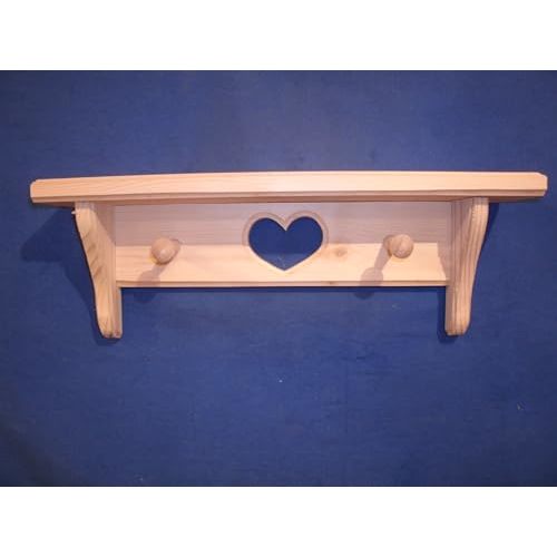 unfinished wooden shelf 16", wooden shelf, rustic wood shelf, wooden wall shelf, wall shelf, heart shelf