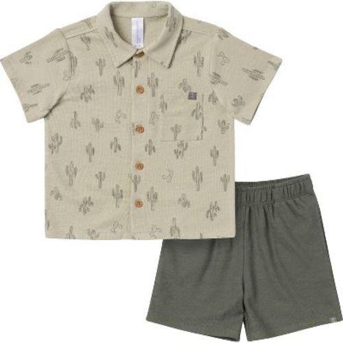 Modern Moments™ by Gerber Toddler Boys' 2-Piece Resort Shirt and Shorts Set, Blue, 12 Months