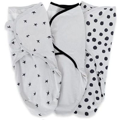 Ely's & Co. Adjustable Swaddle Blankets Blush Abstract Combo 3 Pack