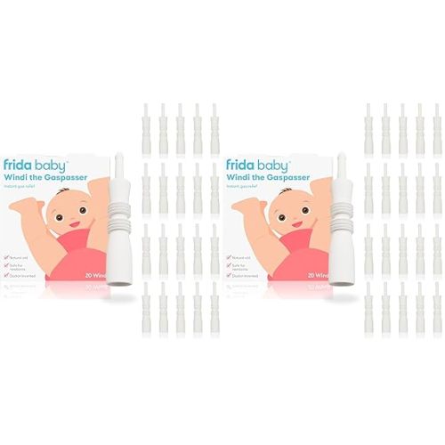 Frida Baby Windi Gas Passer, Baby Gas Relief, Made in USA, 100% Natural, Safe & Effective Instant Relief for Babies & Infants, 10ct