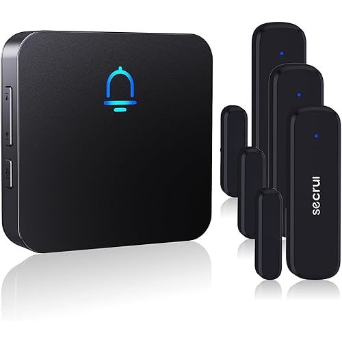 SECRUI Wireless Door Chimes When Door Open Entry for Business/Home/Office/Store Door Ringer Alert Buzzer Alarm with - 1 Receiver 3 sensors