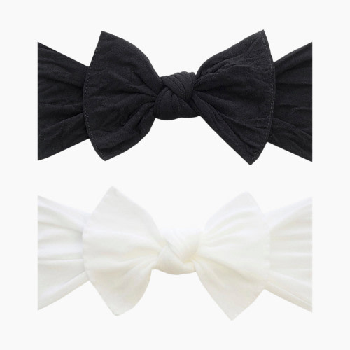 Baby Bling Classic Knot Headband Set (2 Pack) - Black + White