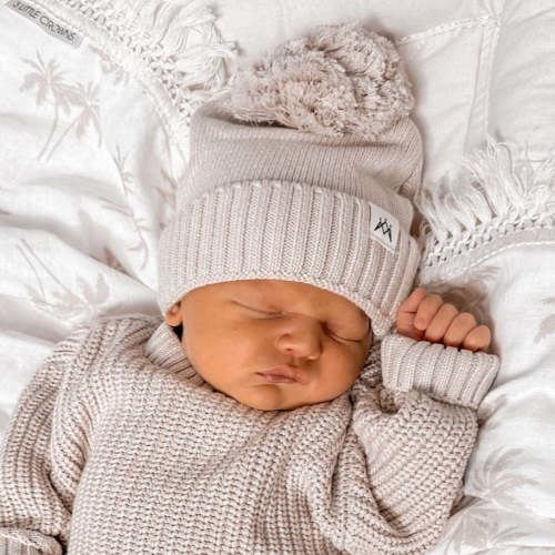 Newborn Knitted Beanie - Mushroom | 3 Little Crowns
